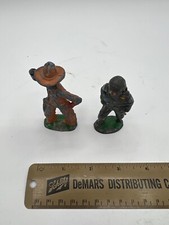 Lot of 2 Vintage Lead Wild West Toy Figures / Cowboy - Buck Skin Explorer