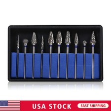 10pcs Dental Lab Polishing Bur Drills Tungsten Steel Carbide Burs HP 2.35MM ns