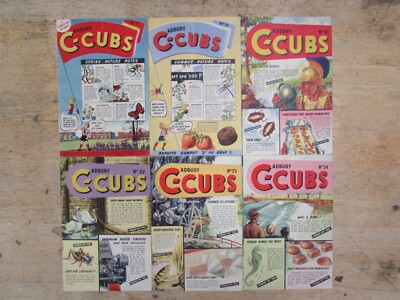 6 CADBURY C-CUBS FACT FILLED BOOKLETS ** £4.50 UK POST ** PAPERBACK