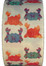 400 Crab stickers in a roll of 100 modules 2" x 2" , each sticker 1.00" RMP4101
