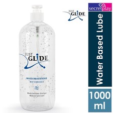 Just Glide Water Based Lubricant | 1000ml | Odourless Colourless Sex Lube