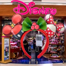 Loungefly Disney Christmas Holiday Mickey Minnie Mouse Ears Ornament Headband