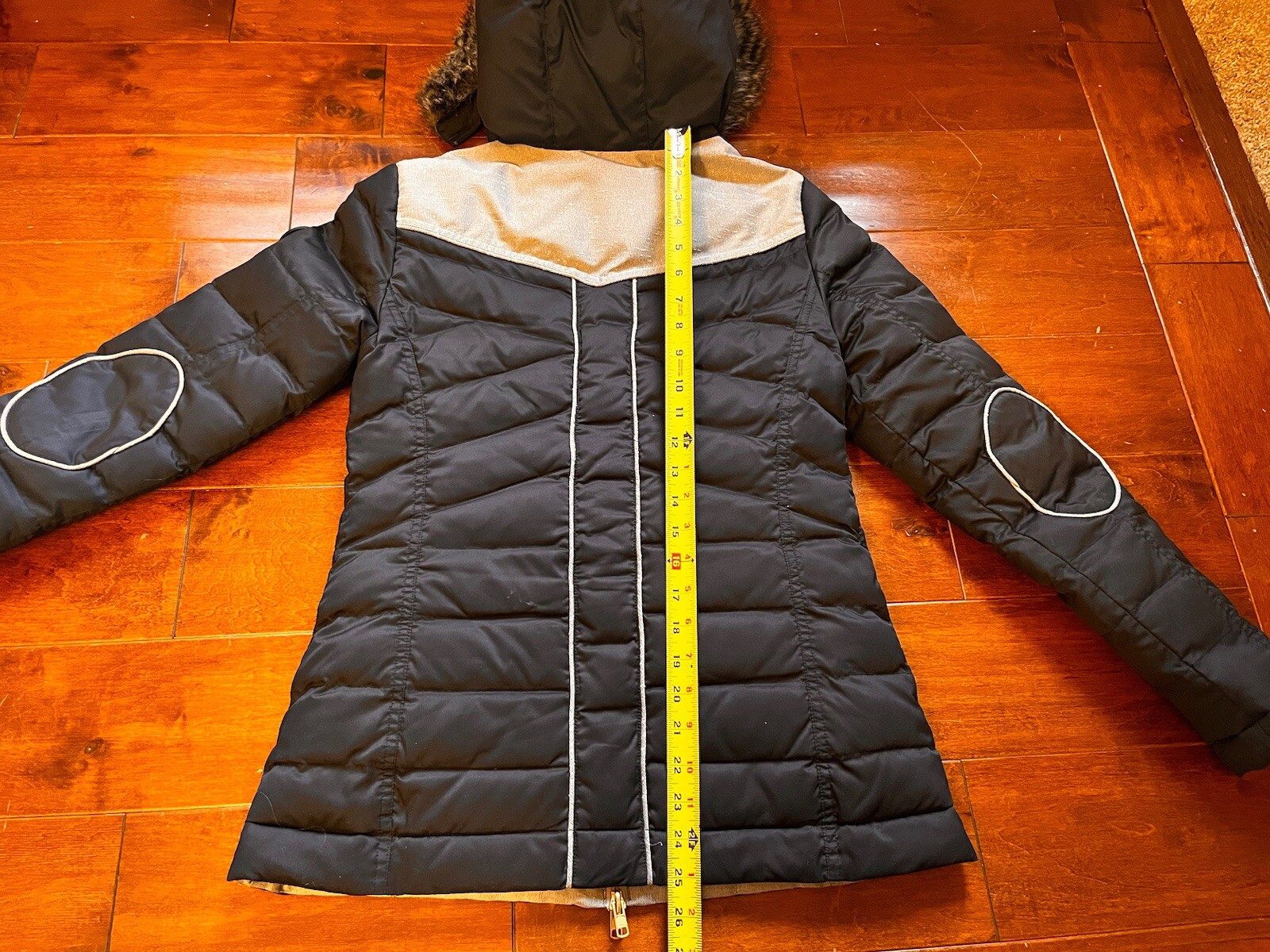 Lole Shine Meteor REVERSIBLE Black/Gray PrimaLoft Insulated Hood Winter Jacket S