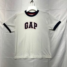 Vintage Boys Gap Size S/P 100 Cotton Navy Blue/ Red logo T Shirt Original Owner