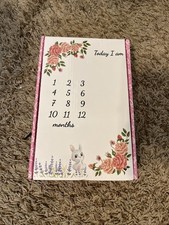 40x32inch Baby Monthly Milestone Blanket