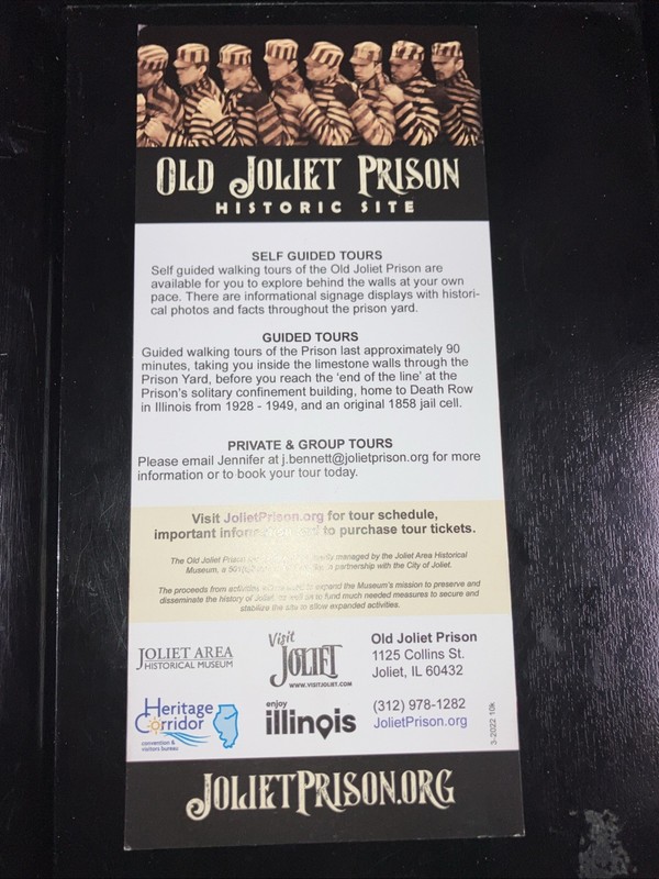 Haunted Joliet Prison Flyer Gay Leopold & Loeb Baby Face Nelson Richard Speck