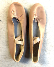 Ballet Flats Shoes Girls Size 1.5 Light Pink Dance Slippers Elastic Bow Class