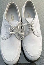 Vintage 90s Hush Puppies Womens Suede Oxford Shoes Light Blue Sz 6.5