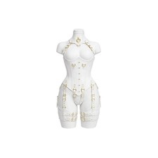 Leather Overbust Corset. Handmade Steel Boned, Lace-Up Front Genuine Leather