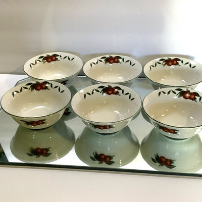 WSP Cades Creek Berry Dessert Bowl Apples Set of 6 #02