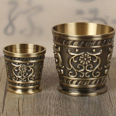 Metal Drinking Cup with Funny Retro Theme Small Capacity Wine Cup for Stable