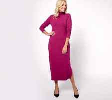 Women with Control Regular Finespun Jersey Tummy Control Midi Dress Winter Berry