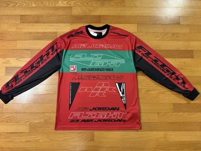 New M Nike Air Jordan Racing Motocross Dri-Fit Long Sleeve Shirt