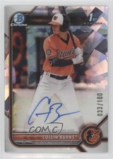 2022 Bowman Chrome Prospect Atomic Refractor 33/100 Collin Burns Auto 0ok8