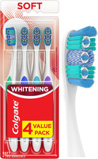 360 Optic White Whitening Toothbrush, Adult Soft Toothbrush with Whitening Cups,