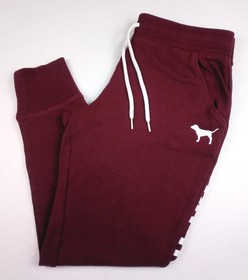 Victoria's Secret VS PINK Skinny Jogger Sweat Pants Maroon Burgundy Medium M