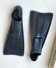 Vintage Scubapro Floating Fins Size 5  7 Black Rubber Swim Snorkel Dive