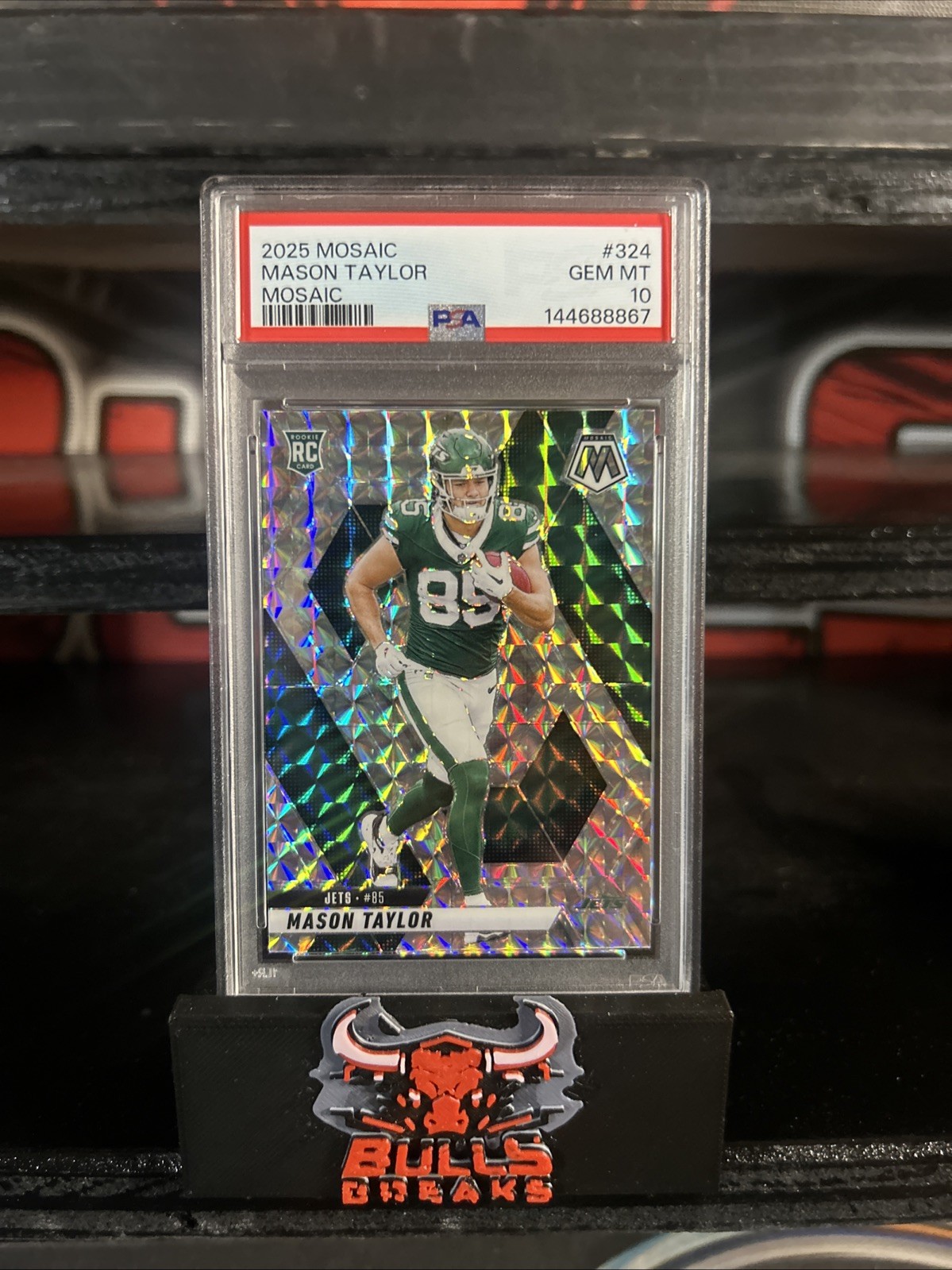 2025 Panini Mosaic Mason Taylor #324 Mosaic Prizm PSA 10 Jets