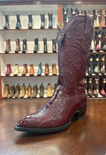Los Altos Mens Genuine Ostrich Leg Cowboy Wes...