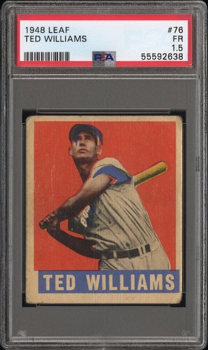1948 LEAF #76 TED WILLIAMS PSA 1.5