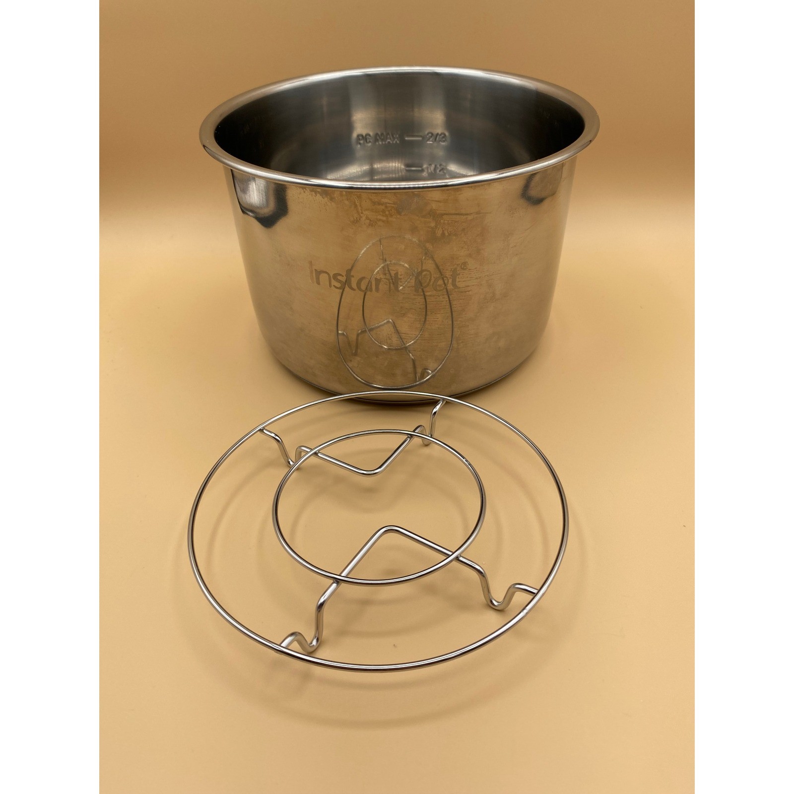 Instant Pot Ultra Mini 3 QT Inner Pot Stainless Steel with T