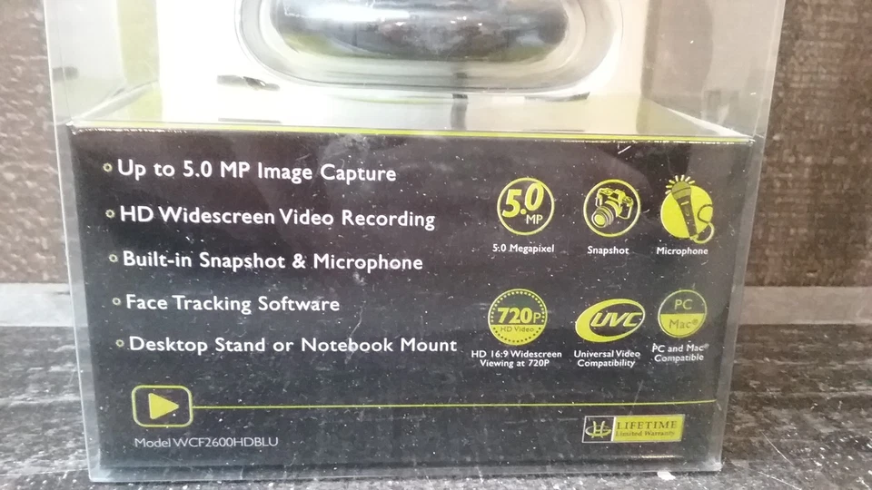 Gear Head Quick 5.0MP Azul HD 720P USB 2.0 Cámara Web con Instantánea y Micrófono WCF2600HDBLU Foto 2 de 3