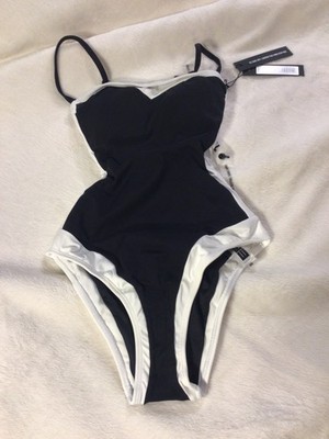 TA3 FRAMEY Swimsuit XXS SHORT NEW Sculpting Shapewear BLACK & White TA3317