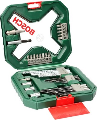 Bosch 34tlg X-Line Classic Schrauber Bohrer Set Holz Stein Metall Zubehör
