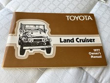 1977 Toyota Land Cruiser Original Owners Manual - Excellent Condition