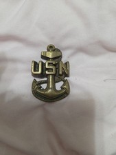 USN Navy Barron Buckle Solid Brass Belt Buckle Vintage 1978 Anchor