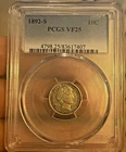 1892-s Barber dime PCGS VF-25 , Scarce date and grade