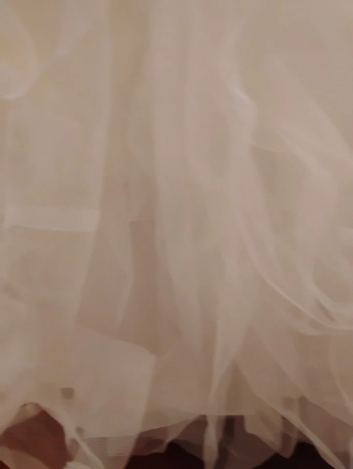 Michangelo Wedding Dress #T8017 Sz 6 Tulle Train Sleeveless Ball Gown - Image 4 of 4