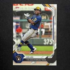 Luis Lara - Call Up - 2026 Topps Now Card #427 RC Brewers Prospect Rookie. rookie card picture