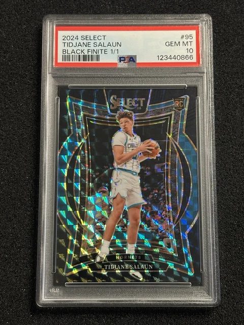 2024 Select Basketball Tidjane Salaun Black Finite 1/1 PSA 10
