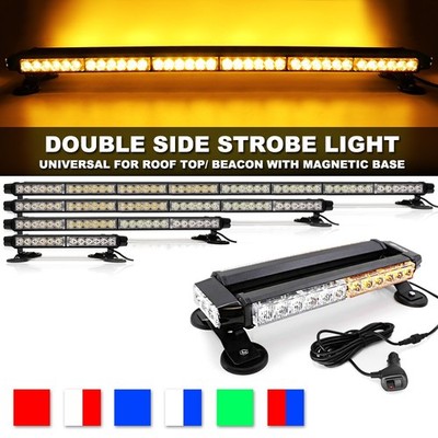 LED Emergency Strobe Rooftop Double Side Light Bar Traffic Advisor Flash Warning