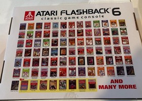 Atari Flashback 6 Classic Game Console Built-In 100 Games w/ 2 Joysticks Manual