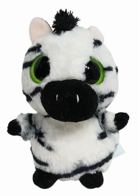 YooHoo & Friends Black/White Zebra 6'' Stuffed Plush Aurora World Big Green Eyes
