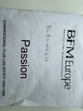 BFM EUROPE PASSION FLUE LOG EFFECT GAS FIRE Remote Control