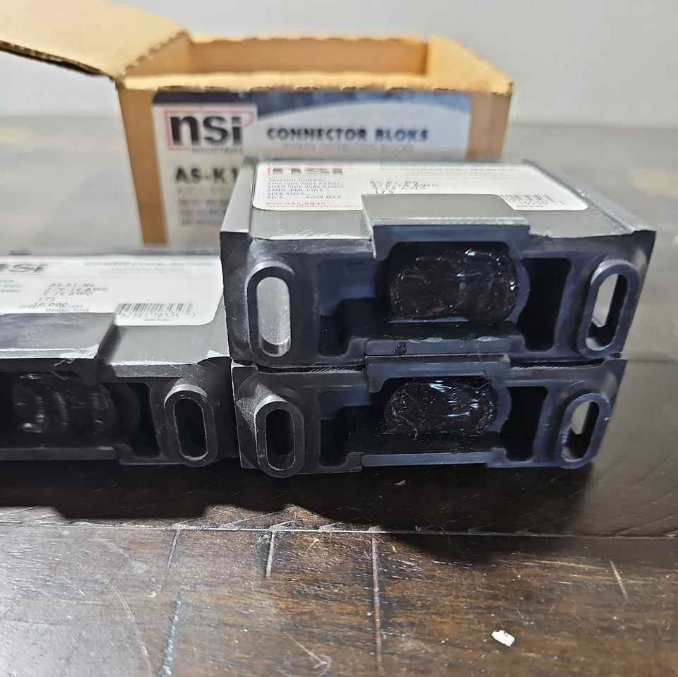 QTY 3 - NSI Industrial AS-K1-H6 Distribution Block, 600V Max  - Image 4 of 4