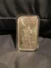 1 Troy oz Samurai Warrior BAR  .999 FINE PURE SILVER BU in CAPSULE