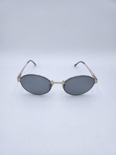 Vintage Yves Saint Laurent YSL Logo Rx Eyeglasses Metal Gold Oval 6052 Y104 135