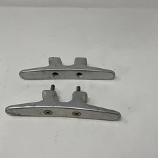 8” Solid Aluminum Deck Cleat 2 Hole Great Condition