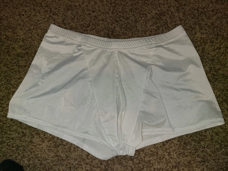 Men's Vintage 1990s Brieffest Swim Square Cut Brief Sz XL White  USA Made 