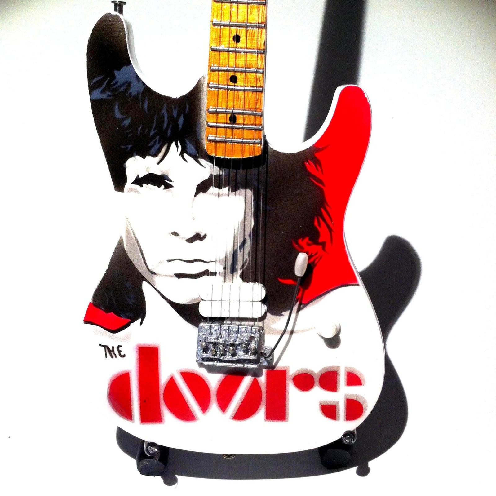 Mini guitar collection natural wood - The Doors - Tribute - Jim Morrison - TOP S