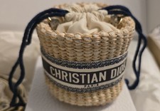 Christian Dior Mini Wicker Bucket Crossbody Bag