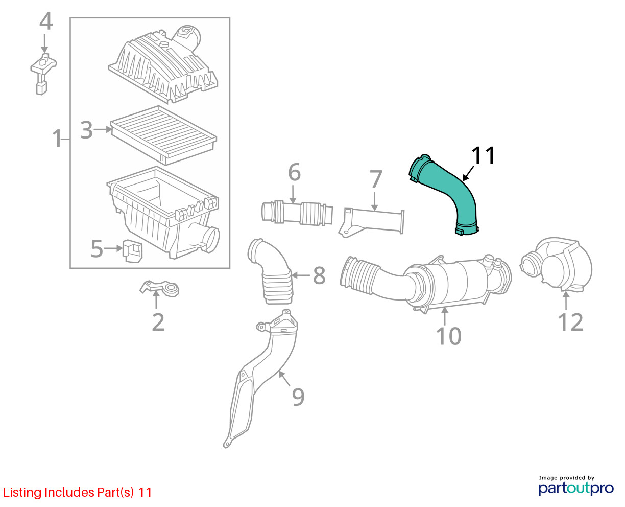 2014-2020 BMW i8 I12 1.5L Engine Air Intake Connector Tube Hose 7634158 OEM