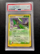 PSA 9 Cacturne Holo #2 EX Sandstorm Pokemon 2003 Swirl 🌀 Pop 94 E-Reader