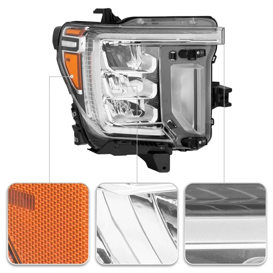 Full LED Headlight w/LED Signal For 2020-2023 GMC Sierra 2500 HD Pair Right+Left Foto 4 de 4