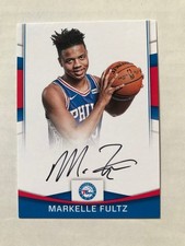 Markelle Fultz Autograph Card NBA Panini Next Day Used Key Player