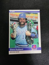 1984 Fleer Glenn Hubbard #182 Atlanta Braves Snake Card - See Pics